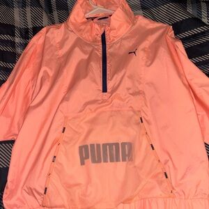 PUMA Pink Half-Zip Windbreaker